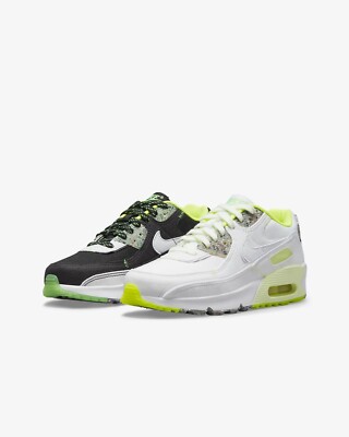 Nike Air Max 90 Exeter Edition size 6Y Black/White-Iron Grey-Volt  DH1989-001
