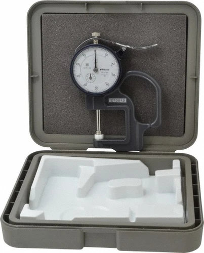 Mitutoyo 0 to 1" Measurement, 0.001" Graduation, 1.1811" Throat Depth, Dial T...