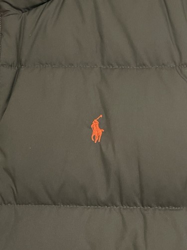 POLO Ralph Lauren Down Vest Reversible NWOT Green Orange- Boys 20 Men’s Small - Picture 3 of 8