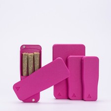 Pre-Rolls Case, Magnetic Cigarette Crush Proof Holder for Cones, Magenta Medium