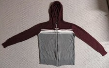 Elevani Boys Size 7 Multi-Color Striped 100 Acrylic Zip Up Hooded Sweatshirt 24