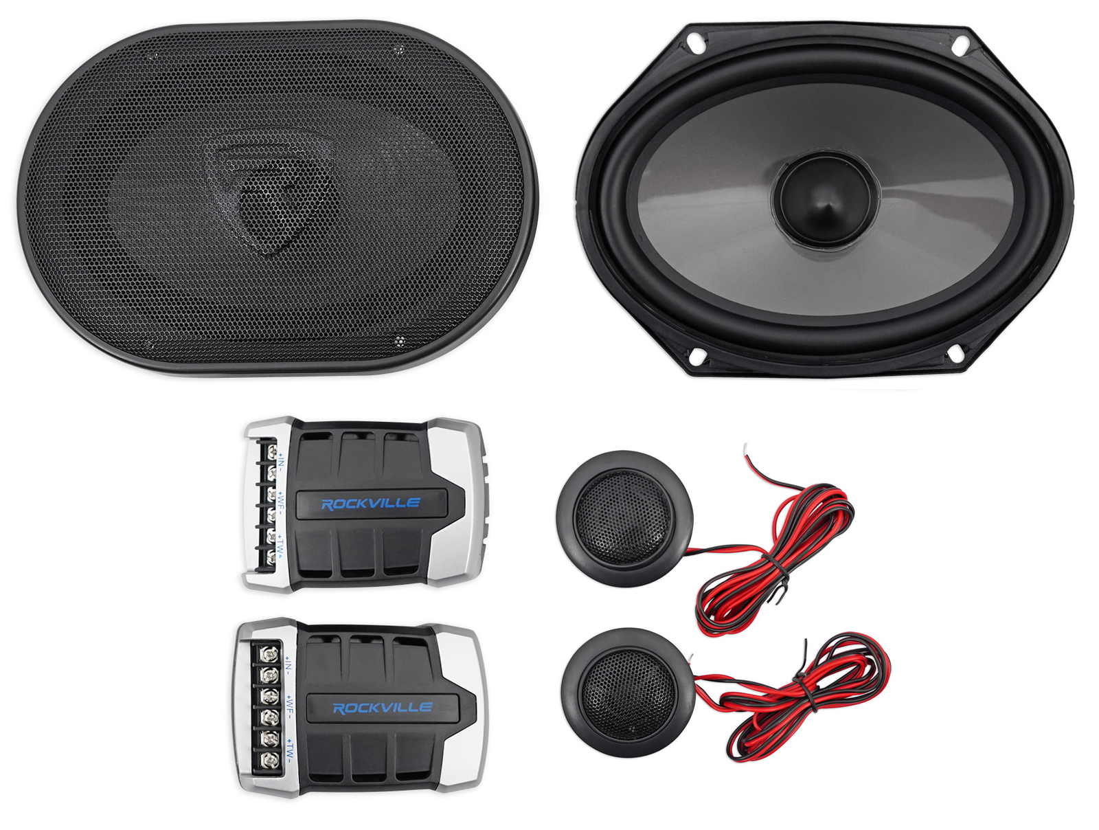 Пара компонентных динамиков Rockville RV682C 6x8 5x76x8 коаксиальных 3-полосных динамиков