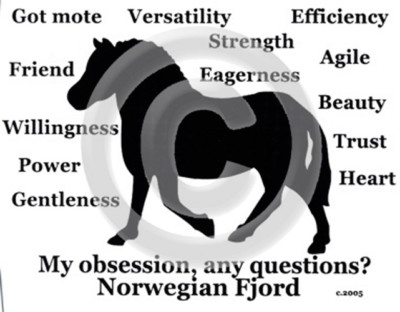 Norwegian Fjord Horse My Obsession, Any Questions? T-shirt Choices