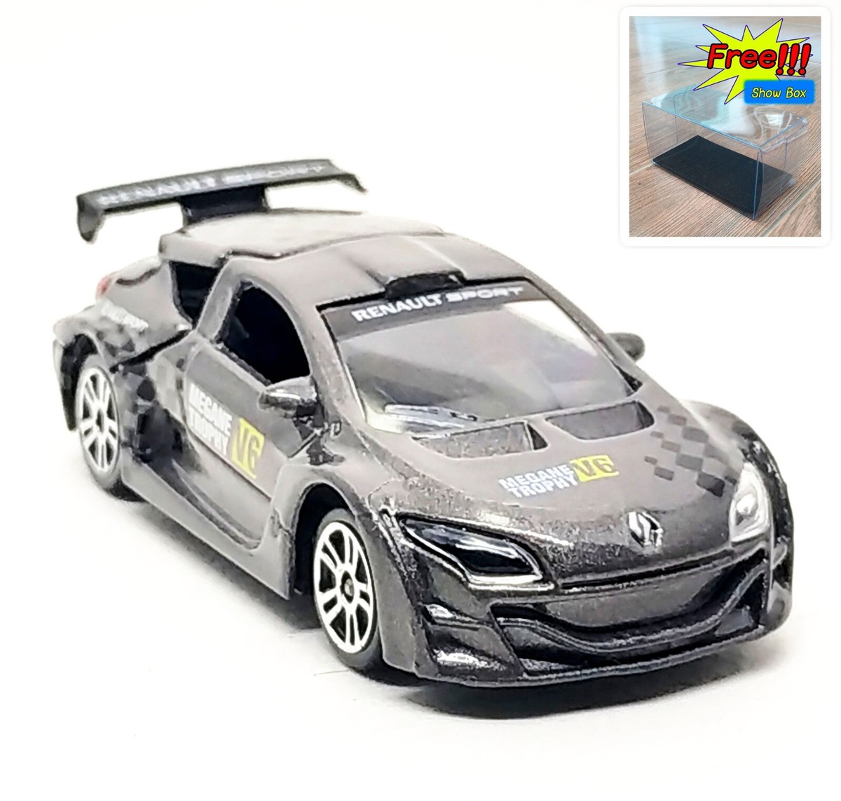 ミニカー Renault Mégane Majorette Renault Megane Coupe Dark Gray - Wheel 5Y 1:64 (3