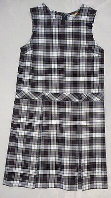 Girls R/K Multi-Color Plaid Uniform Jumper Dress Reg. & plus Sizes 14 - 7 1/2