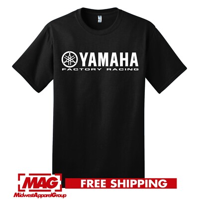 YAMAHA FACTORY RACING BLACK T-SHIRT Motocross Shirt Tee