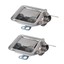 2pcs Flush Mount Trangle Style Stainless Steel Toolbox Lock Latch with Keys
