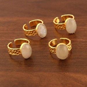 Authentic 1 piece moonstone gold plated ring