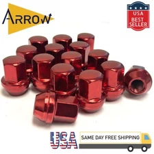 24x Red M14x1.5 OEM Factory Style Lug Nut 7/8" Hex Fit Ford F150 & Lincoln