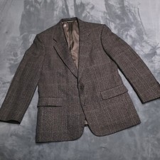 Vtg 80s Christian Dior Wool Sports Jacket Blazer Striped Med-Lrg Paris Lined