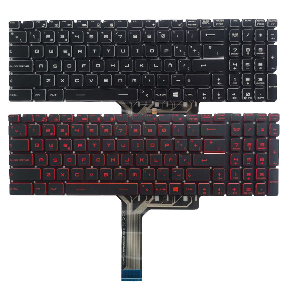 Latin Spanish Keyboard for MSI GF75 Thin 8RC 9RD 9RD MS-17F1 MS