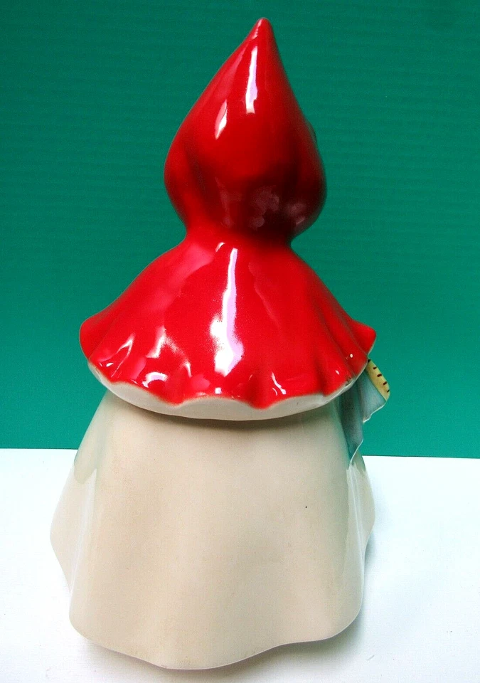 CAPUCHA ROJA VINTAGE AÑOS 40 Nº 967 HULL WARE TARRO GALLETAS N.º 967 Foto 3 de 4