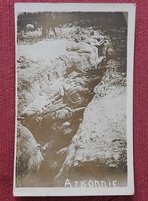 WW1 RPPC " Tot Deutsche Soldaten IN Trenchcoat " Argonne France Postkarte US