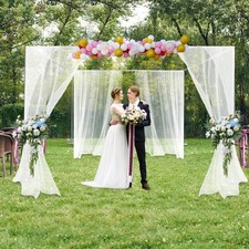 Adjustable 4 Post Hardware Kit, Outdoor Wedding Party Stand, Backdrop Stand US