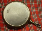 NICE VINTAGE LODGE RAISED 6 ON HANDLE SINGLE NOTCH CAST IRON SKILLET SITS FLAT
