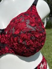 Gently Owned "WearUnder" Set: Bra #8313-34F / Panty 8321-L: RED & BLACK — photo 3