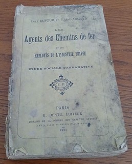 Ancien livre agents des chemins de fer et les employés de l'industrie privée
