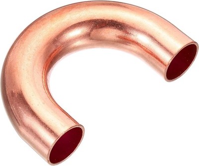 3/4 Inch Elbow Copper Pipe Fitting, 180 Degree Bend Welding Connection