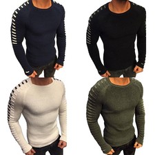 Casual Sweater O-Neck Knitted Streetwear Men Pullover Long Sleeve Men Sweaters