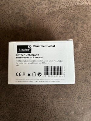 Raumthermostat Newlec Öffner Unterputz NRTRUP55WS.01 / 2947487