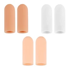 1pair Thermals Plastic Finger Sleeves Skin Tone Finger Protectors Wear Resistant