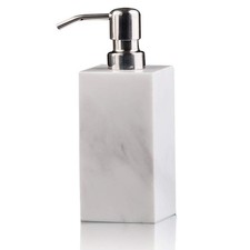 Hand Liquid Lotion Soap Dispenser Pump Bottle Natural Marble for Kitchen Bath...