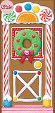 Gingerbread House Door Cover, Hanging Holiday Decor Christmas Decorations, Xma