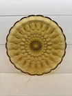 Vintage Anchor Hocking's Fairfield Amber 10" Glass Plate  Art Deco x4