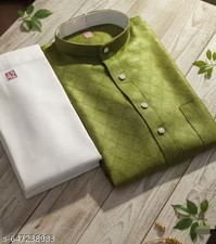 Kurta Pyjama Set Soft Cotton Blend Regular Fit Mandarin Collar/Sizes M-XXL