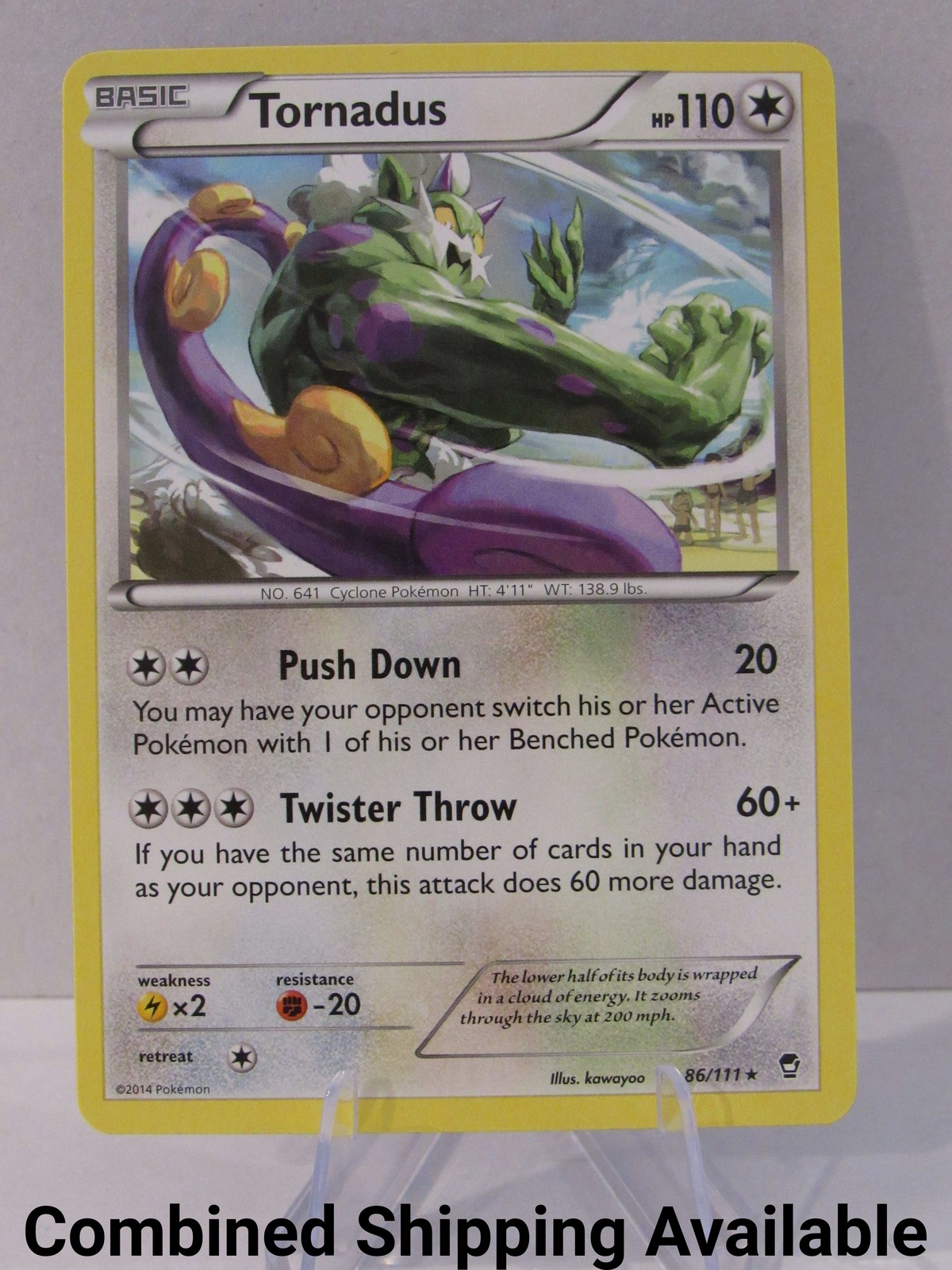 Tornadus 86/111 XY - Furious Fists NM English 13297