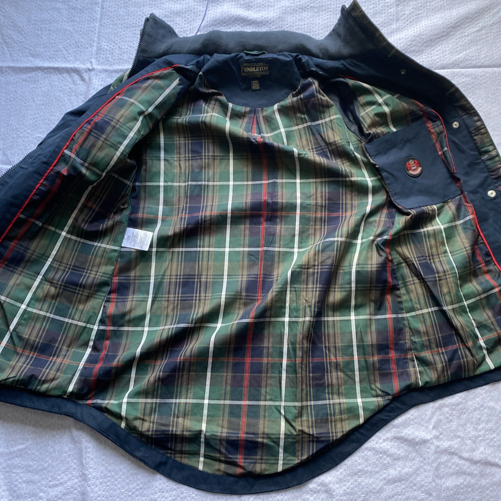 Pendleton Lined Hidden Hood Rain Coat Tartan Clas… - image 10