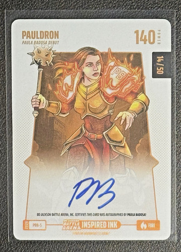 2026 Bo Jackson Battle Arena Pauldron Fire Auto /50 Power 140 Paula Badosa