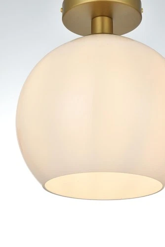 Elegant Lighting LD2211 Baxter 10"W Semi-flush Globe Ceiling - White - Picture 6 of 9