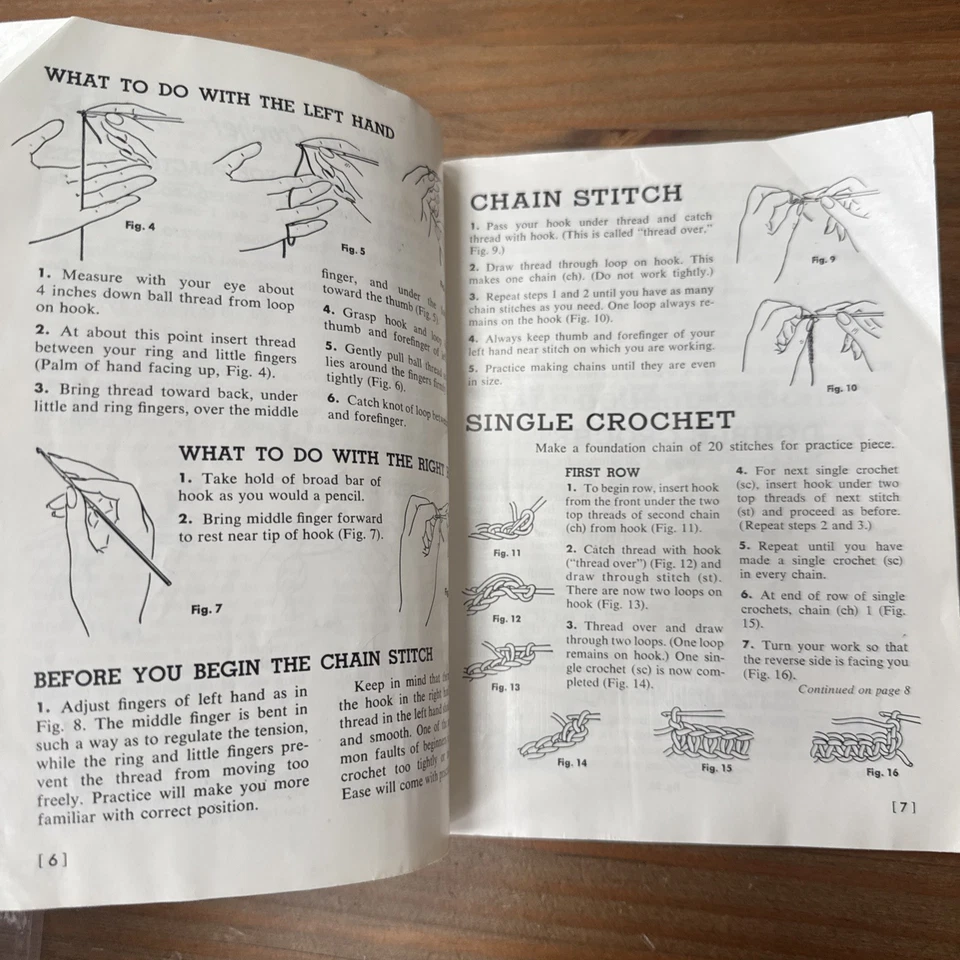 1959 Coats & Clark's Book 170-B LEARN HOW Embroidery Knit Crochet Pattern Book - Image 4 of 4
