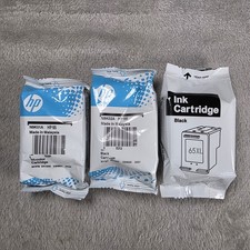 Lot of 2 HP 65 Black Ink Cartridge And 1 Unbranded 65XL