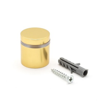 Sign Standoff 1'' Diameter x 3/4'' Barrel Length Gold Aluminum Eco Series Easy