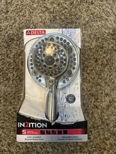 Delta In2ition Spotshield Brushed Nickel 6.5-in Round Dual/Combo Shower Head