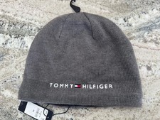 Tommy Hilfiger Beanie Men s One Size Gray Lin...