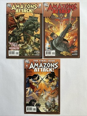 Amazons Attack #1, 2, 6 VF-  Lot Of 3 2007 DC Comics