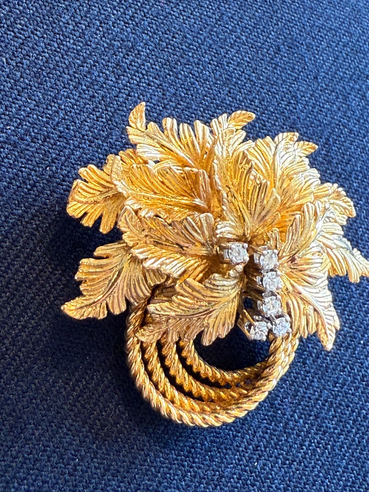 Fabulous 18k Solid Gold Grosse Germany Floral and… - image 12