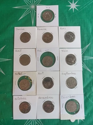 S0059 Canada Lot 12 x 25 Cents Millennium 1999 + Médaille Officielle UNC - Photo 1/4