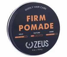 Zeus Firm Hold Pomade Natural Verbena Lime 4 OZ Hair Styling