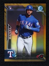 2016 Bowman Chrome Gold Refractor 4/50 Nomar Mazara #10 09gu