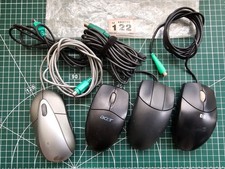 Job Lot 4 x PC PS/2 Mouse Various Brands 1 x Optical 3 x Balls