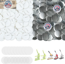 200 Sets Button Maker Supplies, 2.28 Inch / 58Mm Button Parts Buttons Supplies,