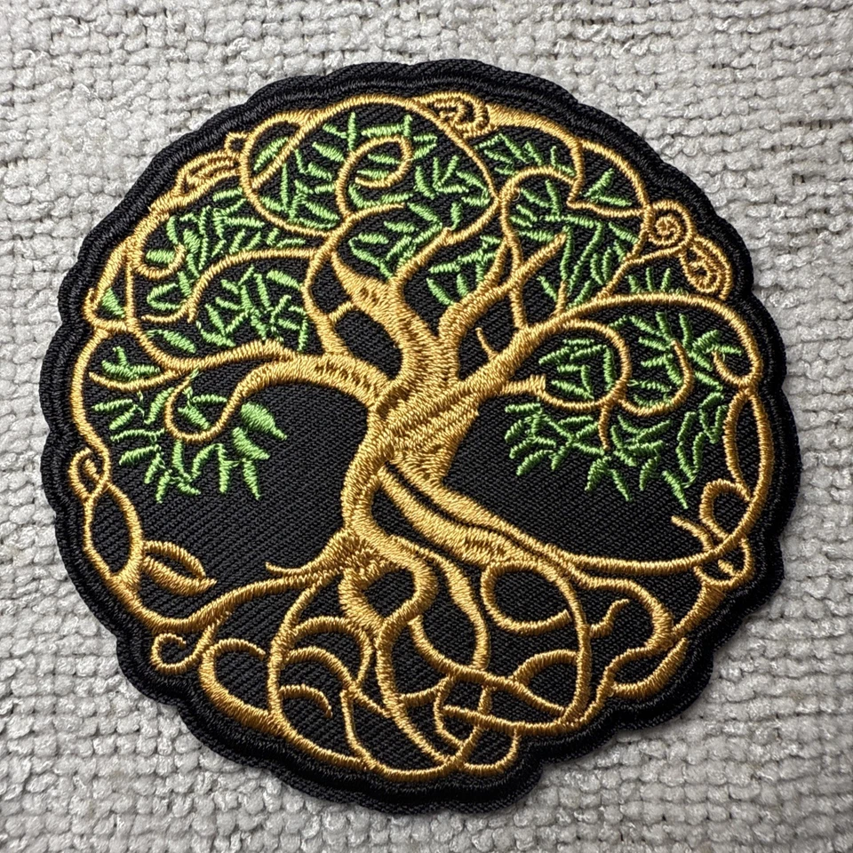🔥 PREMIUM Tree of Life Vikings Norse Embroidered Patch Iron on 3” Yggdrasil - Image 2 of 4