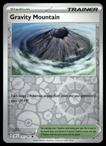 Gravity Mountain 177/191 SSP SV08: Surging Sparks Reverse Holo NM
