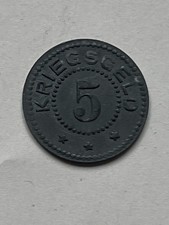 5 Pfennig Kriegsgeld 1917 Stadt Stralsund in toller Erhaltung