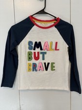 Mini Boden Textured Raglan T-Shirt In Ivory Small But Brave Girls Size 9-10 EUC