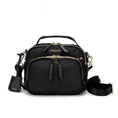 New TUMI Voyageur Troy Shoulder Bag Crossbody Black Nylon 196308